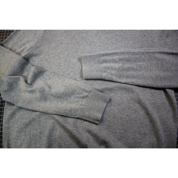 Lands' End Outfitters V neck Sweater Large Grey 80% Cotton & 20% Modal - Picture 11 of 12
